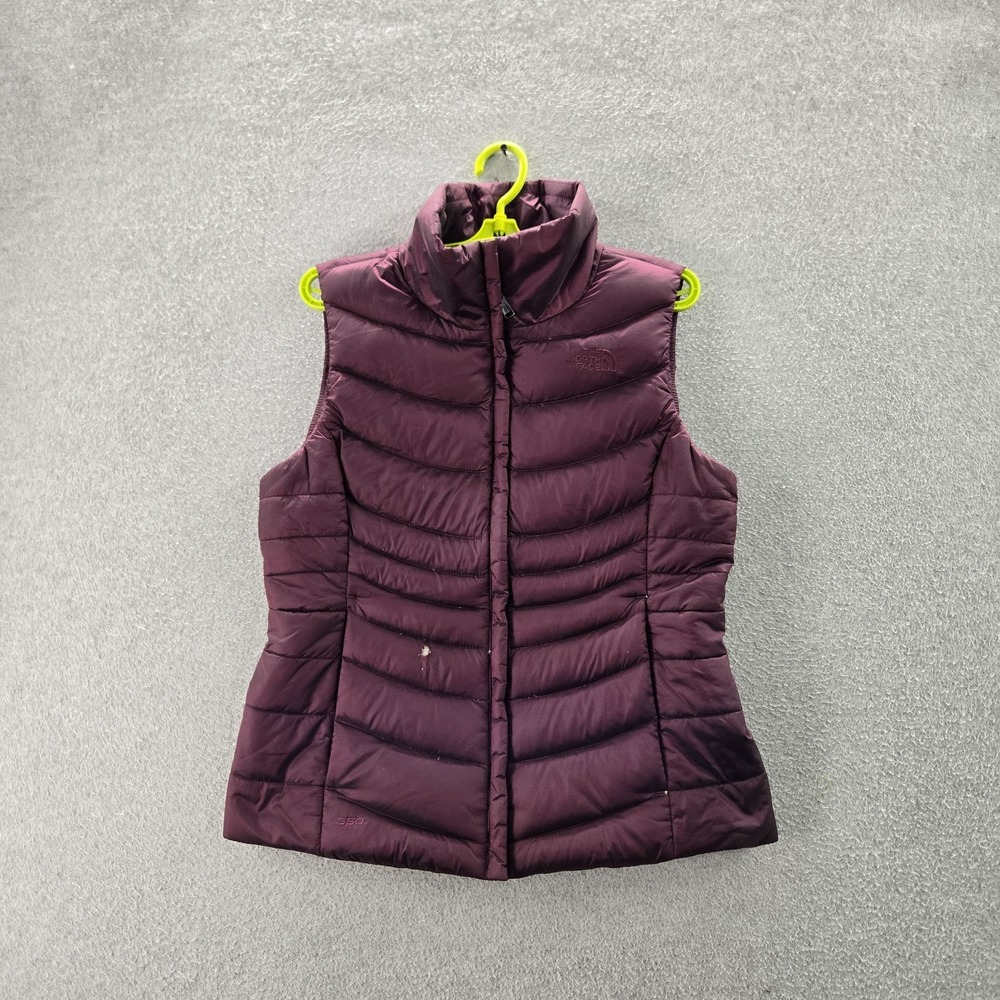 The North Face Women Vest M Red Nylon Down Puffer Sleeveless READ